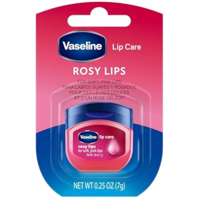 Vaseline LIP CARE ROSY LIPS, TINTED LIP BALM MINI JAR FOR SOFT PINK LIPS, UP TO 72-HR LASTING MOISTURIZATION, 7G - Image 1